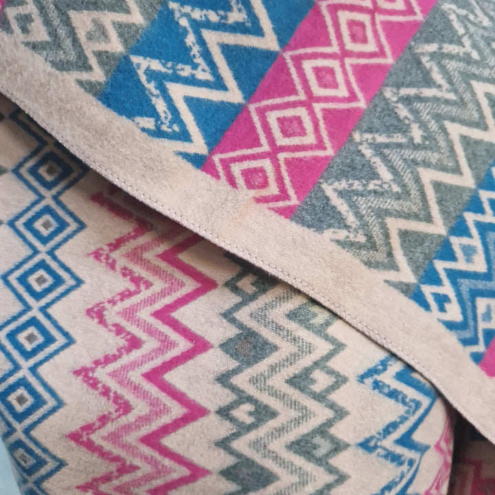 Reversible Wrap Scarf (Aztec Pink)