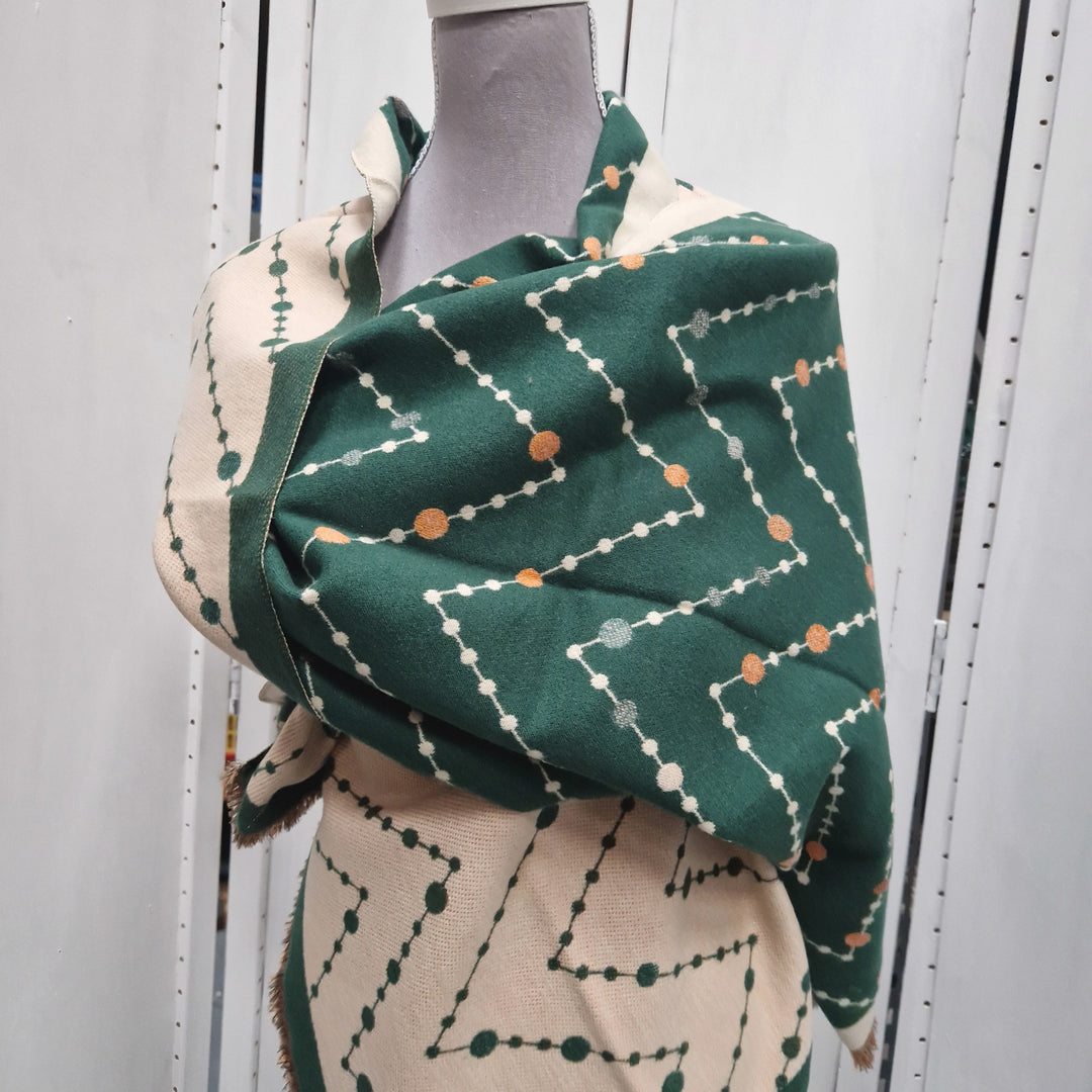 Reversible Wrap Scarf (Green)