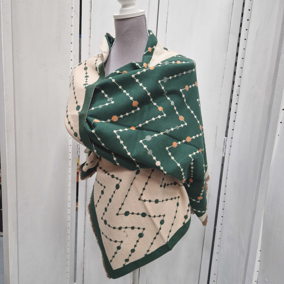 Reversible Wrap Scarf (Green)