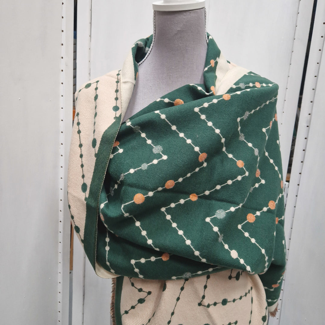 Reversible Wrap Scarf (Green)