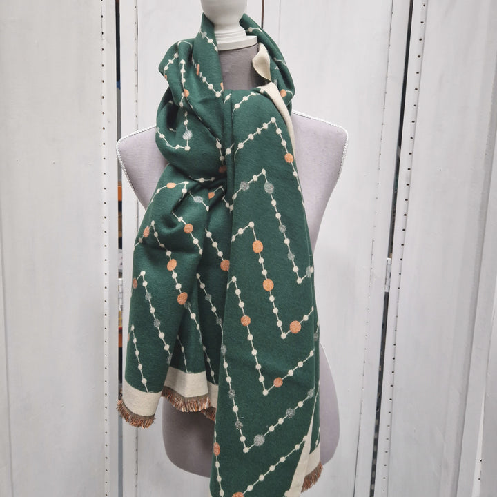 Reversible Wrap Scarf (Green)