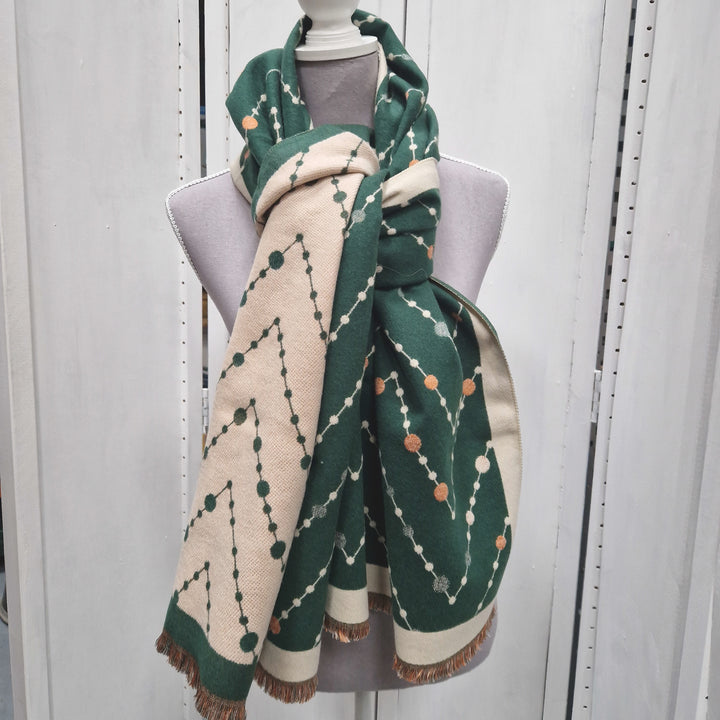 Reversible Wrap Scarf (Green)