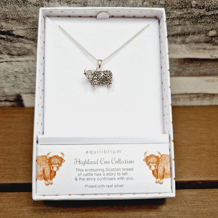 Highland Cow Necklace Gift Boxed By Equilibrium