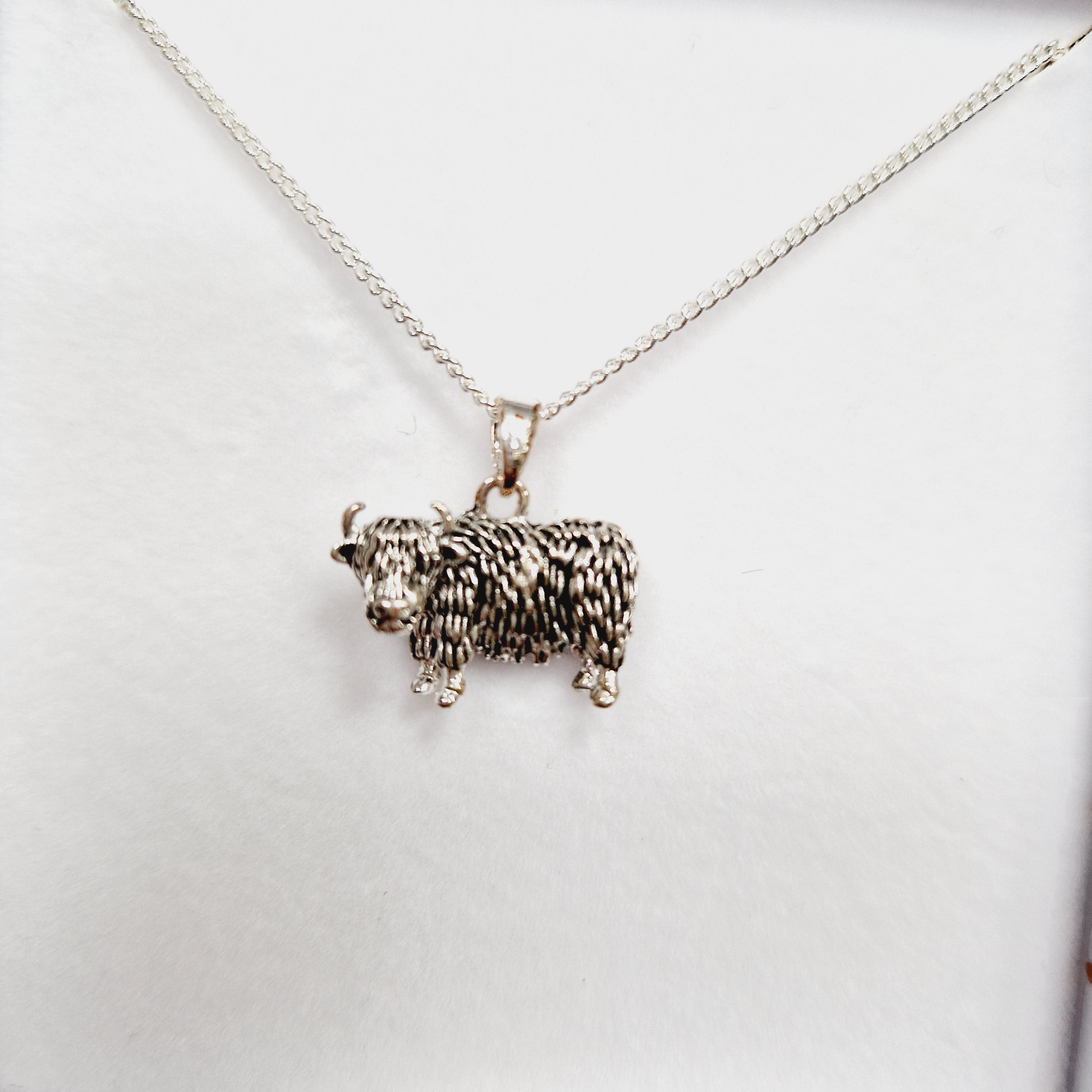 Amazon.com: Scottish Highland Cow Pendant Necklace, Stainless Steel :  Clothing, Shoes & Jewelry