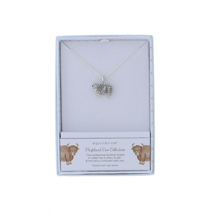 Highland Cow Necklace Gift Boxed By Equilibrium