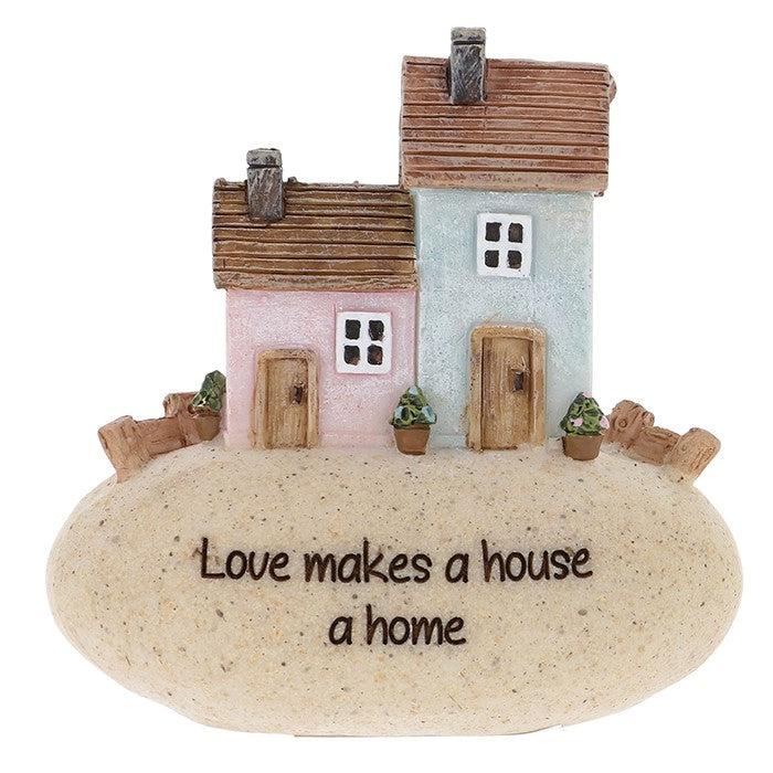 Love Makes A House A Home Mini Pebble Ornament Gift