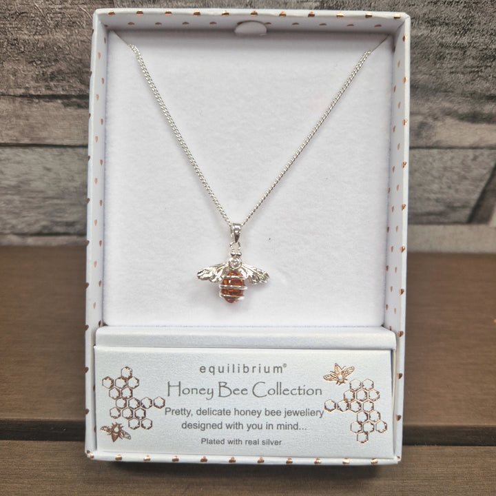 Honey Bee Necklace Gift Boxed By Equilibrium