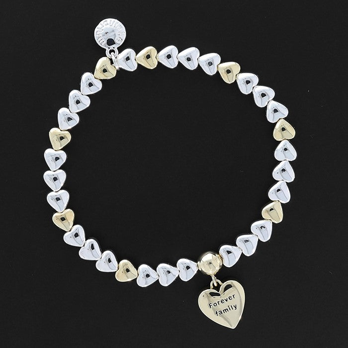 Forever Family Two Tone Stretchy Bracelet