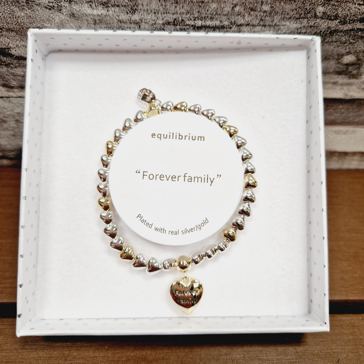 Forever Family Two Tone Stretchy Bracelet