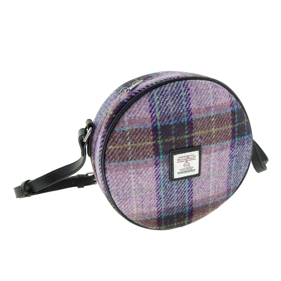 Glen Appin Harris Tweed Mini Round Bannock Bag