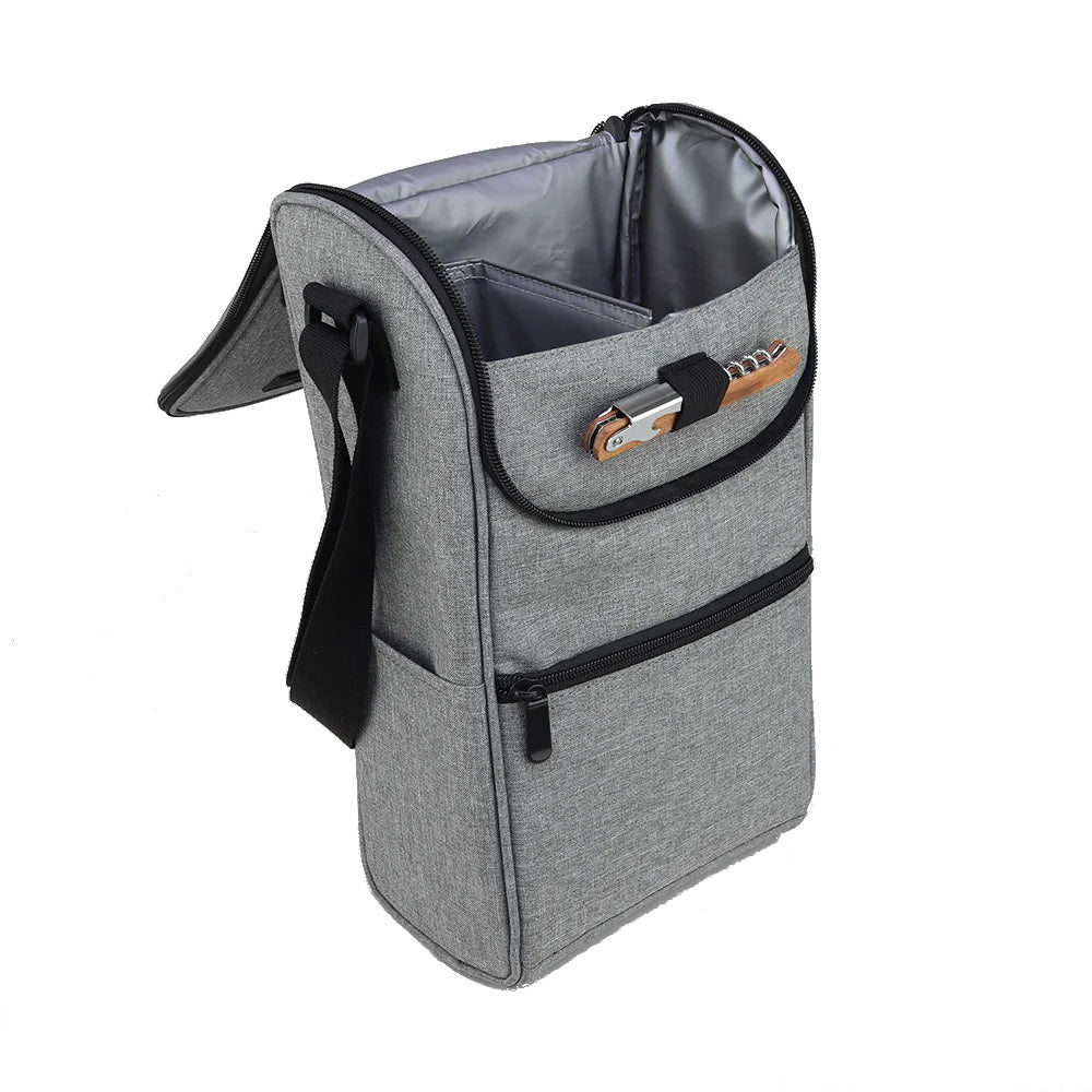 SOPHOS Grey Insulated Bottle Cooler Bag