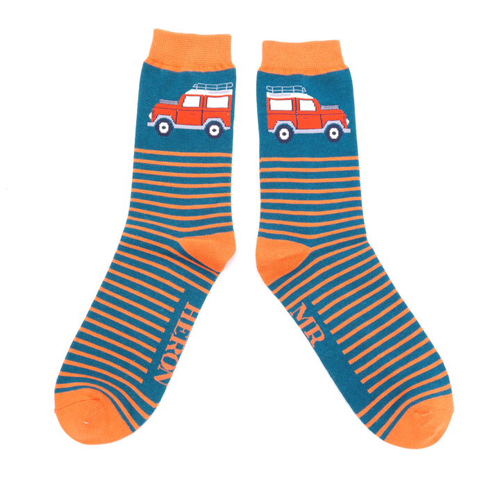 Mr Heron Mens Bamboo Jeep Socks (Teal)