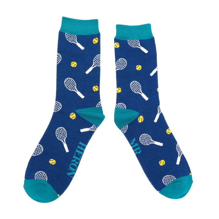 Mr Heron Mens Bamboo Tennis Socks (Navy)