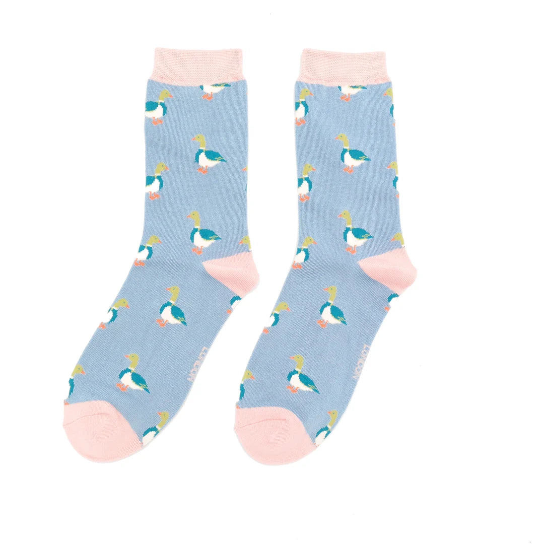 Miss Sparrow Bamboo Socks Mallard (Blue)