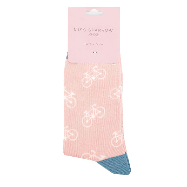 Miss Sparrow Bamboo Bike Socks (Dusky Pink)