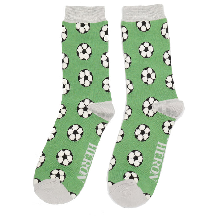 Mr Heron Mens Bamboo Football Socks (Mint)