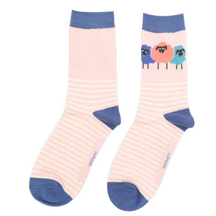 Miss Sparrow Bamboo Sheep Socks (Dusky Pink)