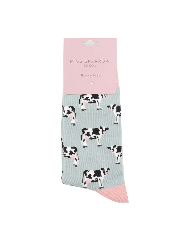 Miss Sparrow Bamboo Cows Socks Duck Egg