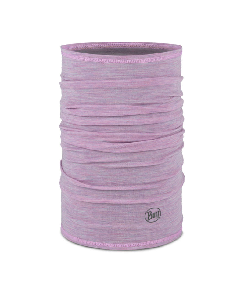 Buff Merino Wool Lightweight Neck Warmer In Pansy