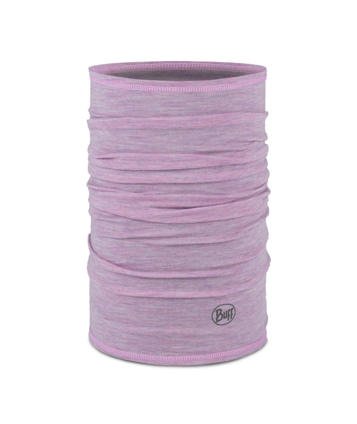Buff Merino Wool Lightweight Neck Warmer In Pansy