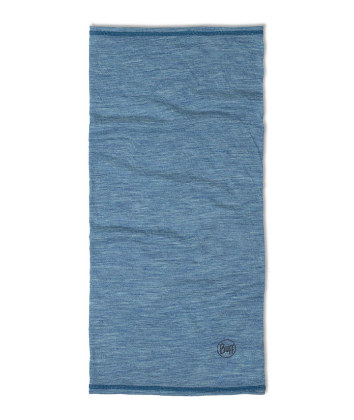 Buff Merino Wool Lightweight Neck Warmer In Lake Blue