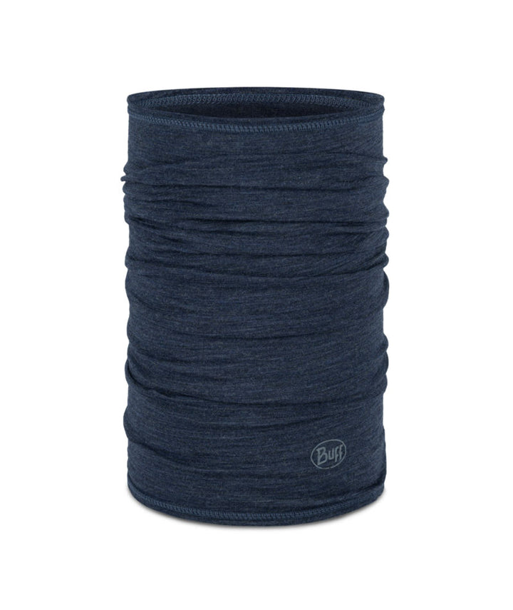 Buff Merino Wool Lightweight Neck Warmer In Night Blue