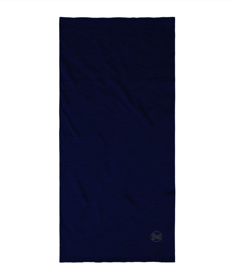 Buff Merino Wool Lightweight Neck Warmer In Night Blue