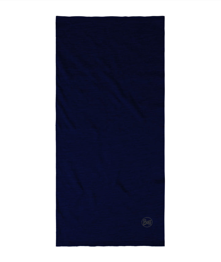 Buff Merino Wool Lightweight Neck Warmer In Night Blue