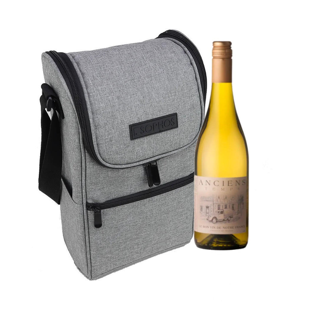 SOPHOS Grey Insulated Bottle Cooler Bag