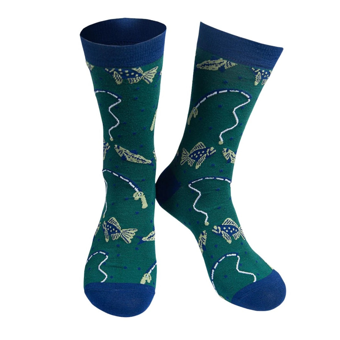 Bamboo Fishing Socks (Green)