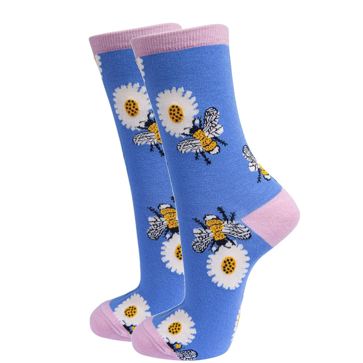 Bamboo Bee Socks (Blue)