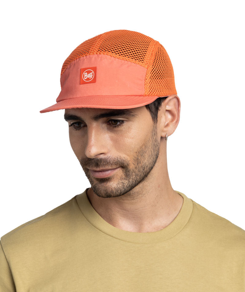 Buff 5 Panel Air Mesh Breathable Cap In Poppy