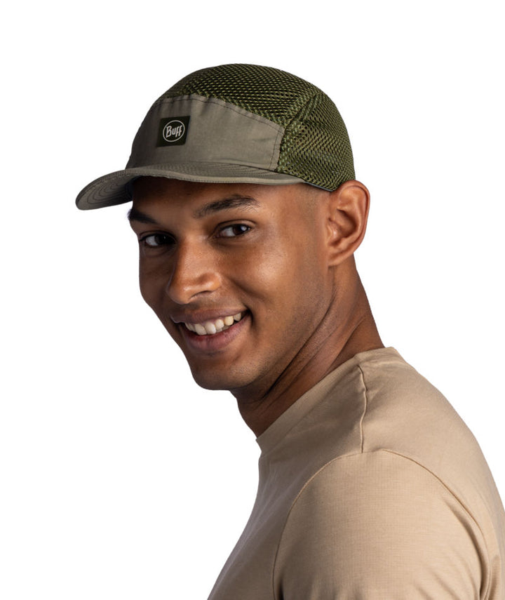 Buff 5 Panel Air Mesh Breathable Cap In Military
