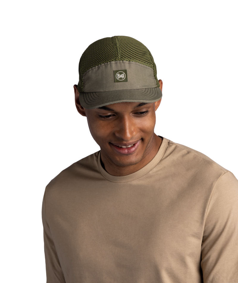 Buff 5 Panel Air Mesh Breathable Cap In Military