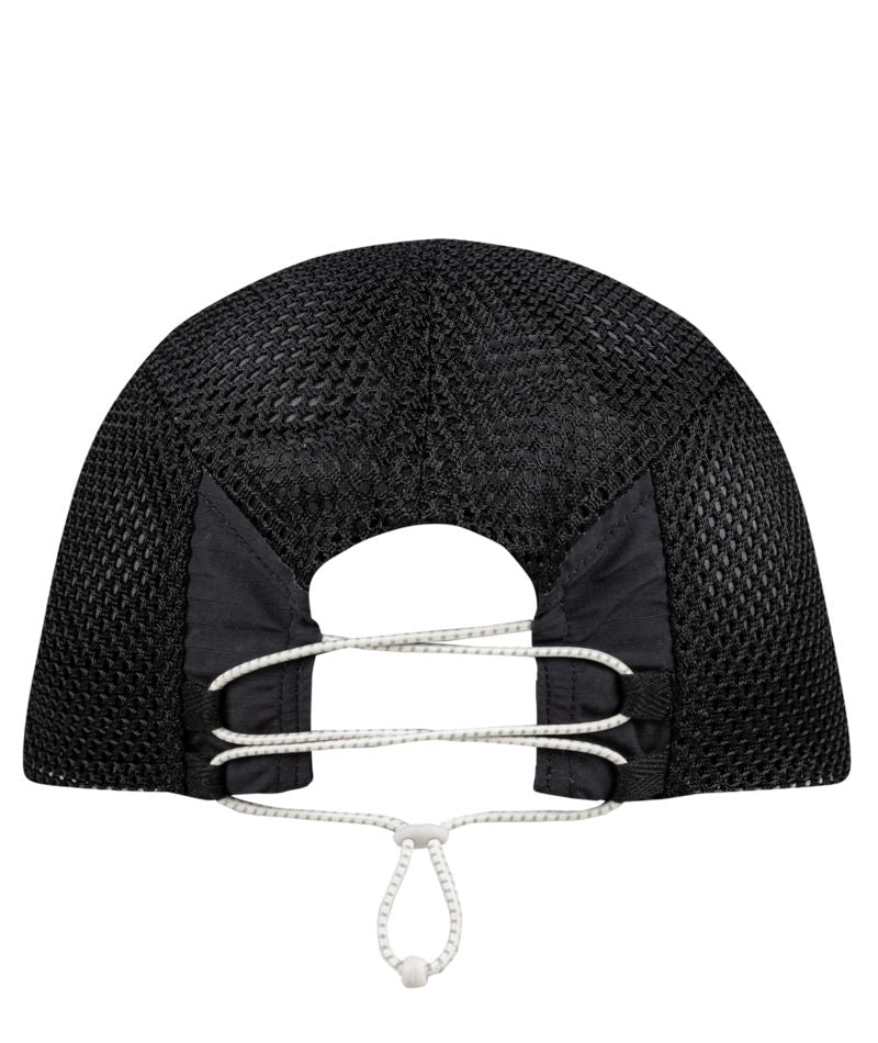 Buff 5 Panel Air Mesh Breathable Cap In Black