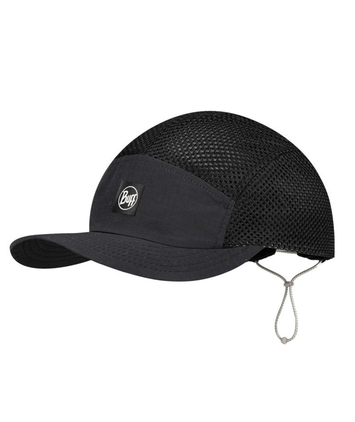 Buff 5 Panel Air Mesh Breathable Cap In Black