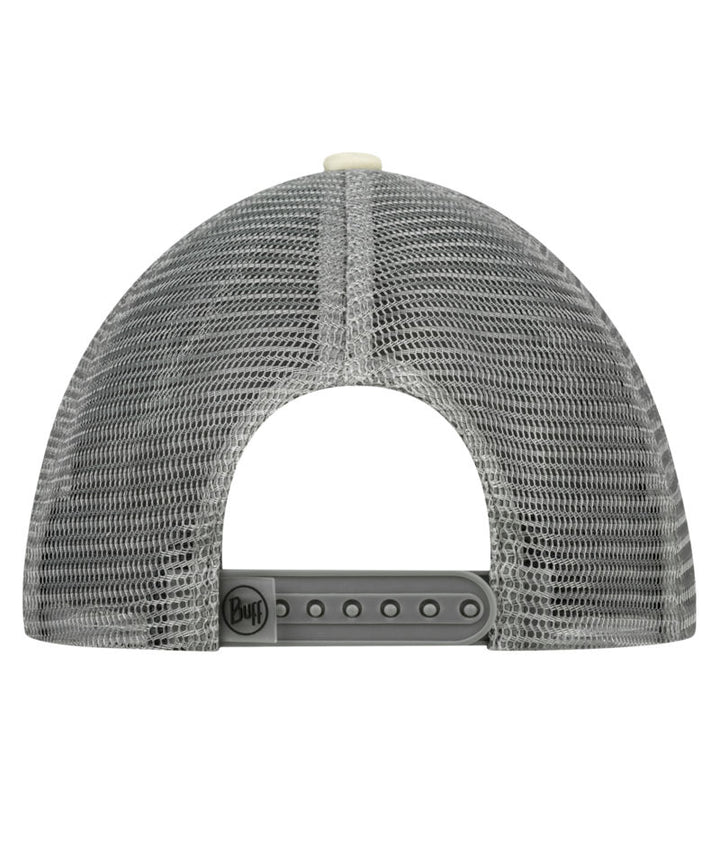 Buff Classic Adjustable Mesh Trucker Cap In Darryl White