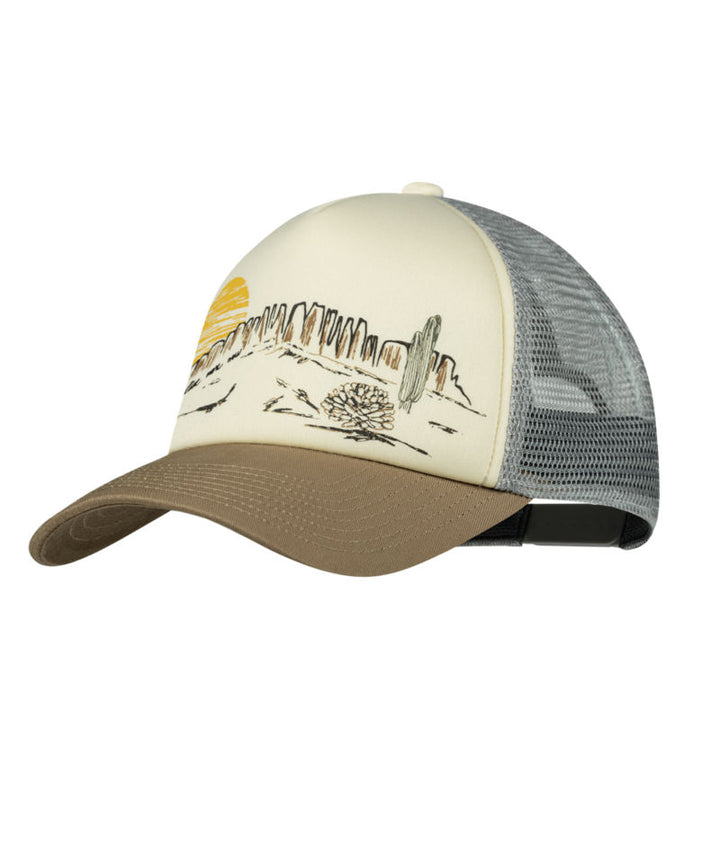Buff Classic Adjustable Mesh Trucker Cap In Lach Multi