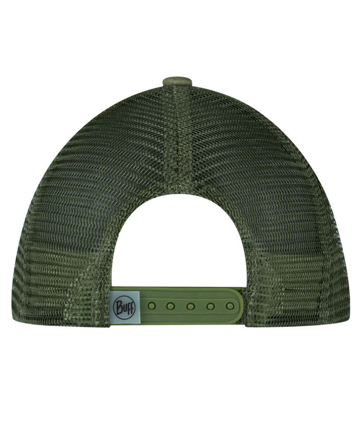 Buff Explore Adjustable Mesh Trucker Cap In Wate Forest