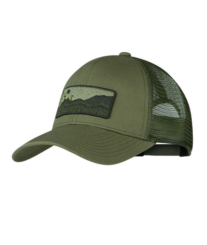 Buff Explore Adjustable Mesh Trucker Cap In Wate Forest