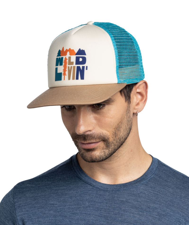 Buff Classic Adjustable Mesh Trucker Cap In Scen Multi