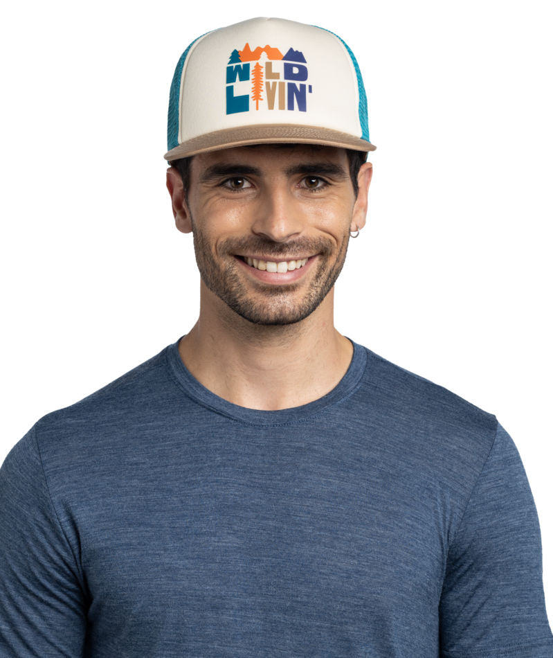 Buff Classic Adjustable Mesh Trucker Cap In Scen Multi