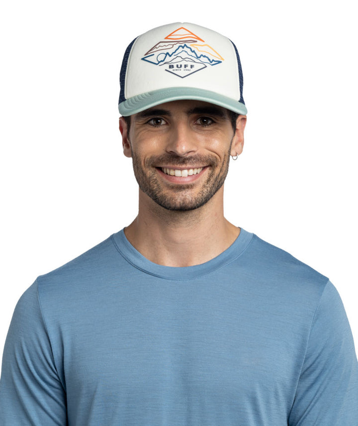 Buff Classic Adjustable Mesh Trucker Cap In Luster Flint