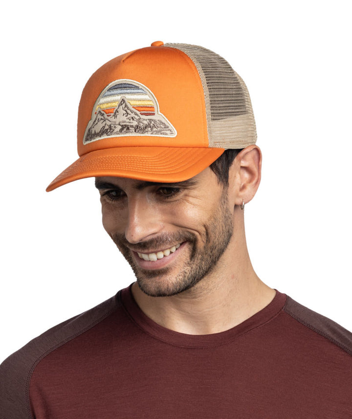 Buff Classic Adjustable Mesh Trucker Cap In Bougi Ginger