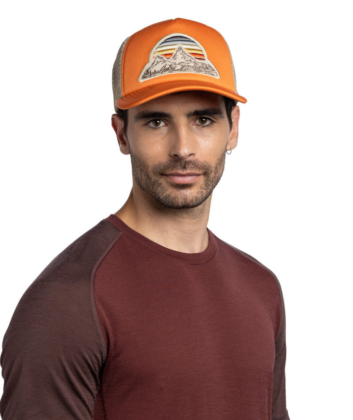 Buff Classic Adjustable Mesh Trucker Cap In Bougi Ginger
