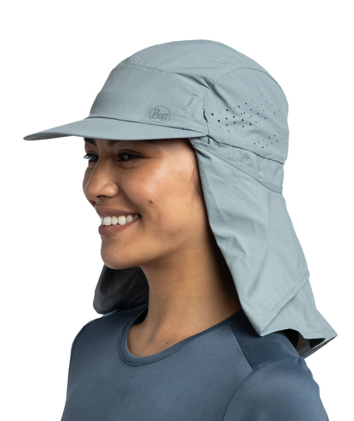 Buff Desert UPF 50 Neck Cape Lightweight Cap In Flint