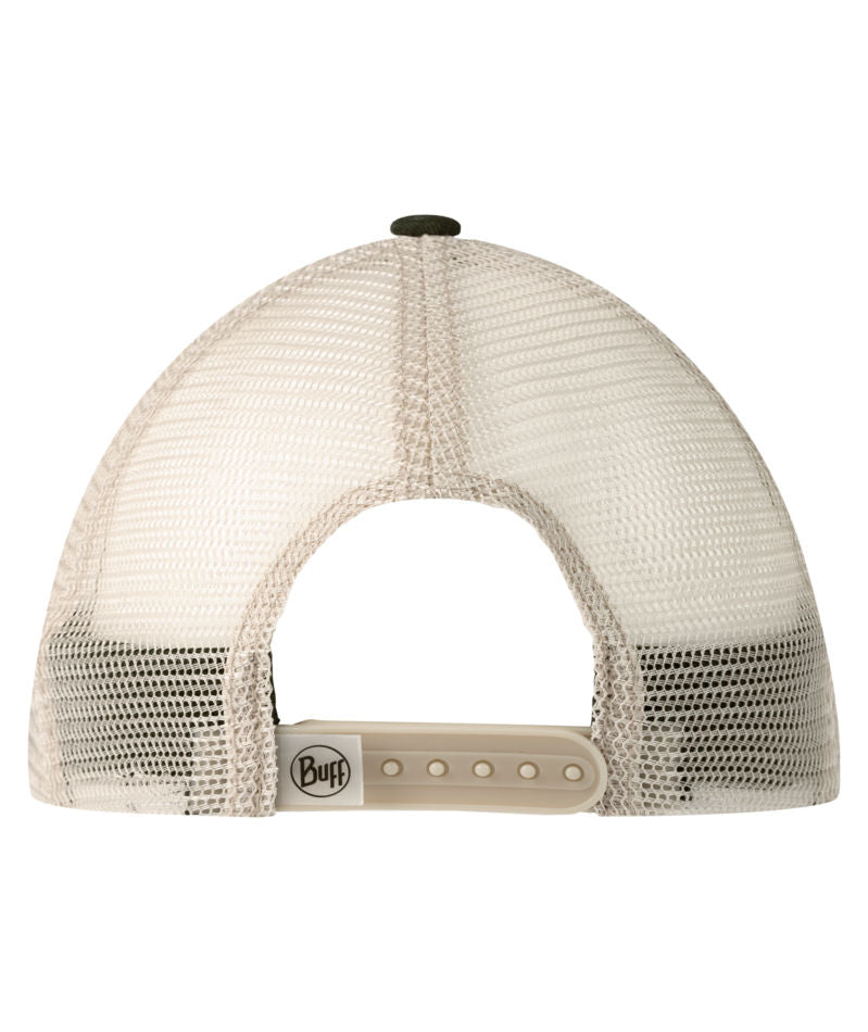 Buff Explore Adjustable Mesh Trucker Cap In Salty Green