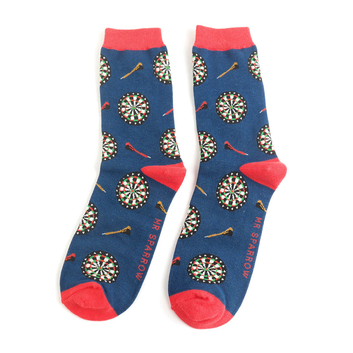 Mr Heron Mens Bamboo Dart Boards Socks In Navy