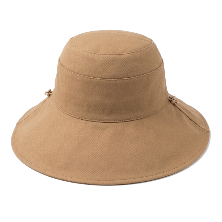 Ladies Cotton Wide Brim & Reversible Sun Hat in Navy/Caramel