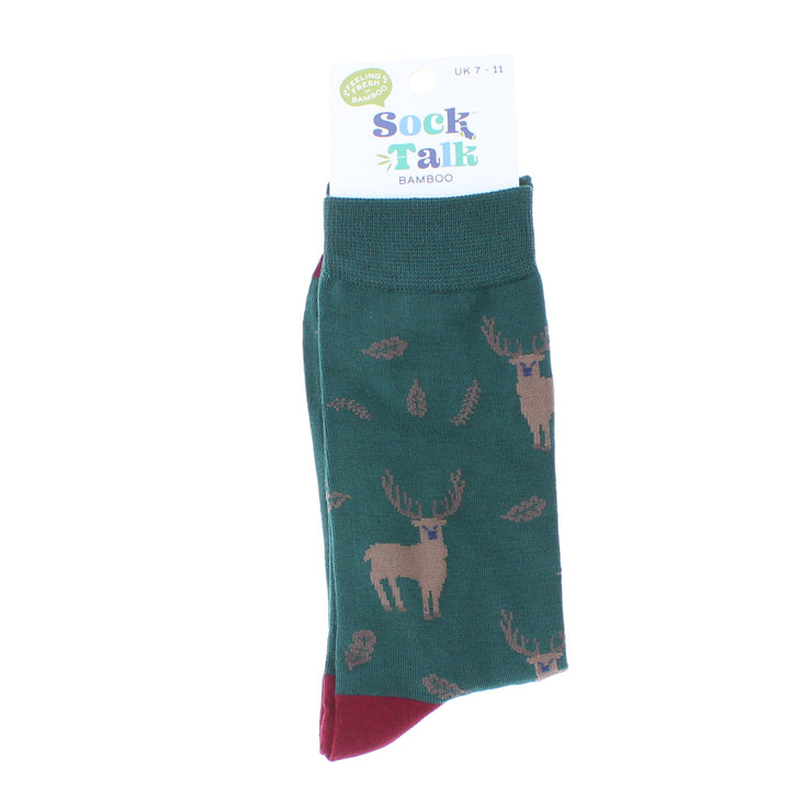 Bamboo Stag Socks (Green)